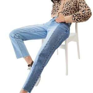 PacSun Two Panel Color Block High Waist Straight Leg Jean Size 23